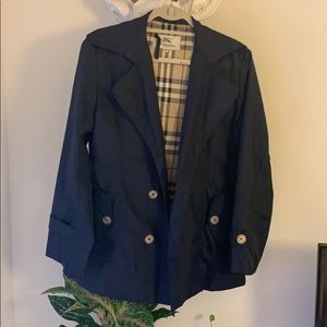 Burberry Navy Raincoat